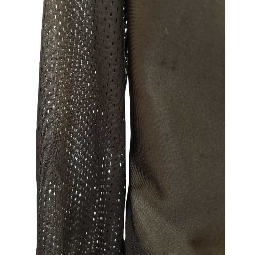 Vintage Converse All Star Track Jacket Full Zip Mesh Sleeve Black Women's Size S - Picture 8 of 14